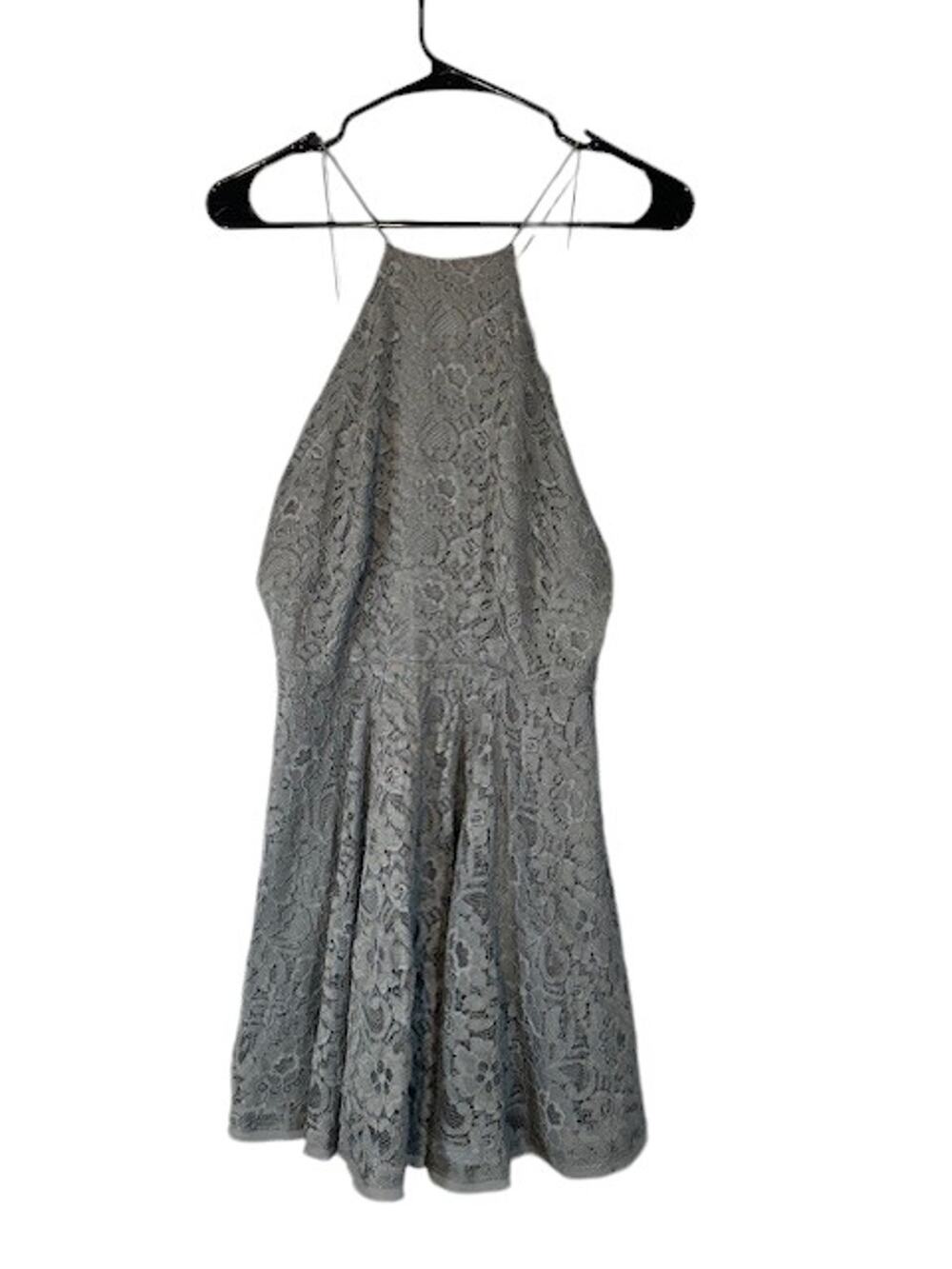 Kimchi Blue Lace Cut Put Back Sleeveless Halter Mini Dress Women Sz M